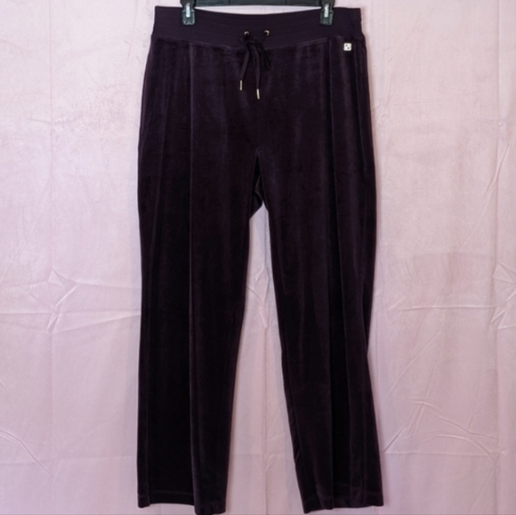 Calvin Klein Aubergine Purple Velvet Pull On Lounge Pants size 1X - Picture 1 of 8
